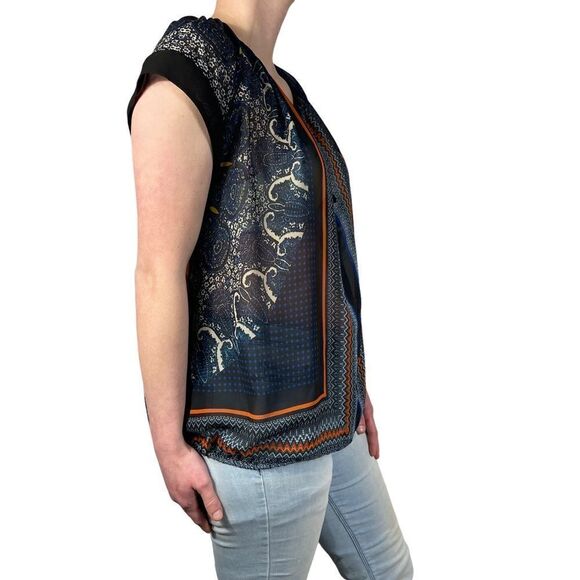 Hannah Blue Bohemian Style Top - Picture 9 of 9